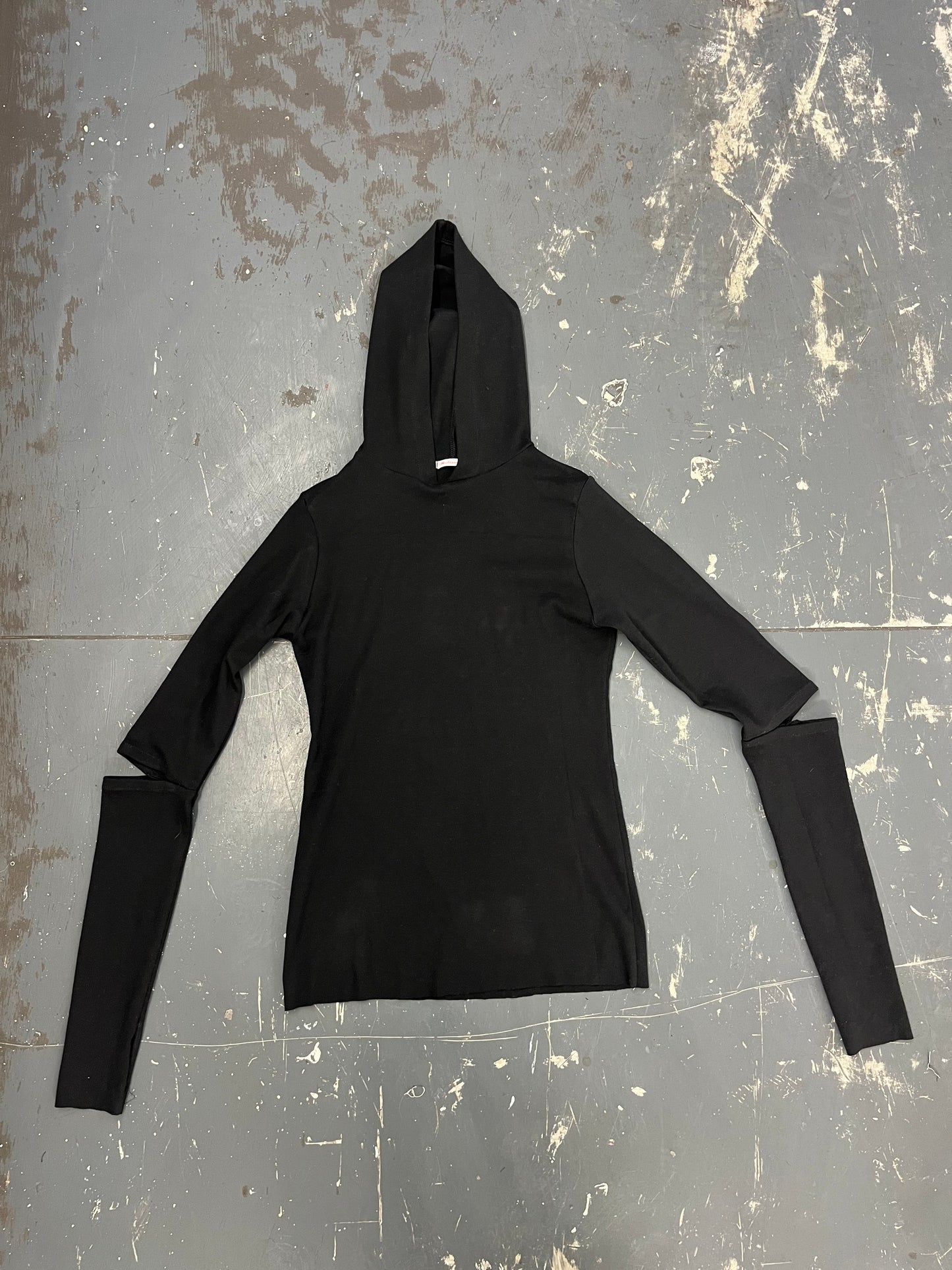 Black Jersey Hoodie