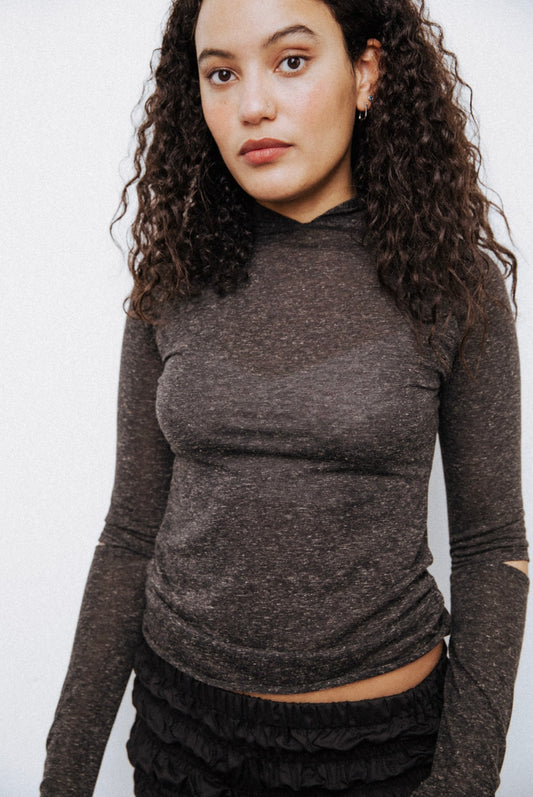 Charcoal Jersey Hoodie
