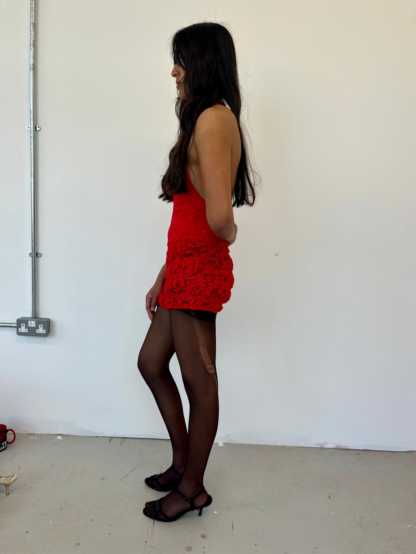 Red Bloomer Playsuit