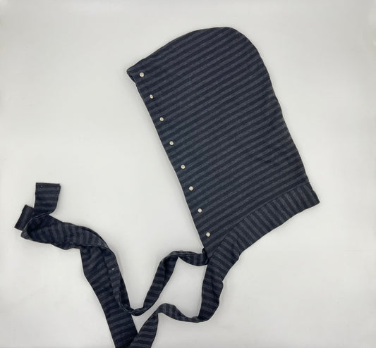 Black & Grey Stripe Bonnet