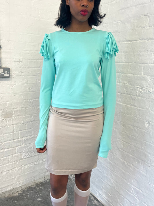 Mint Fringe Long Sleeve