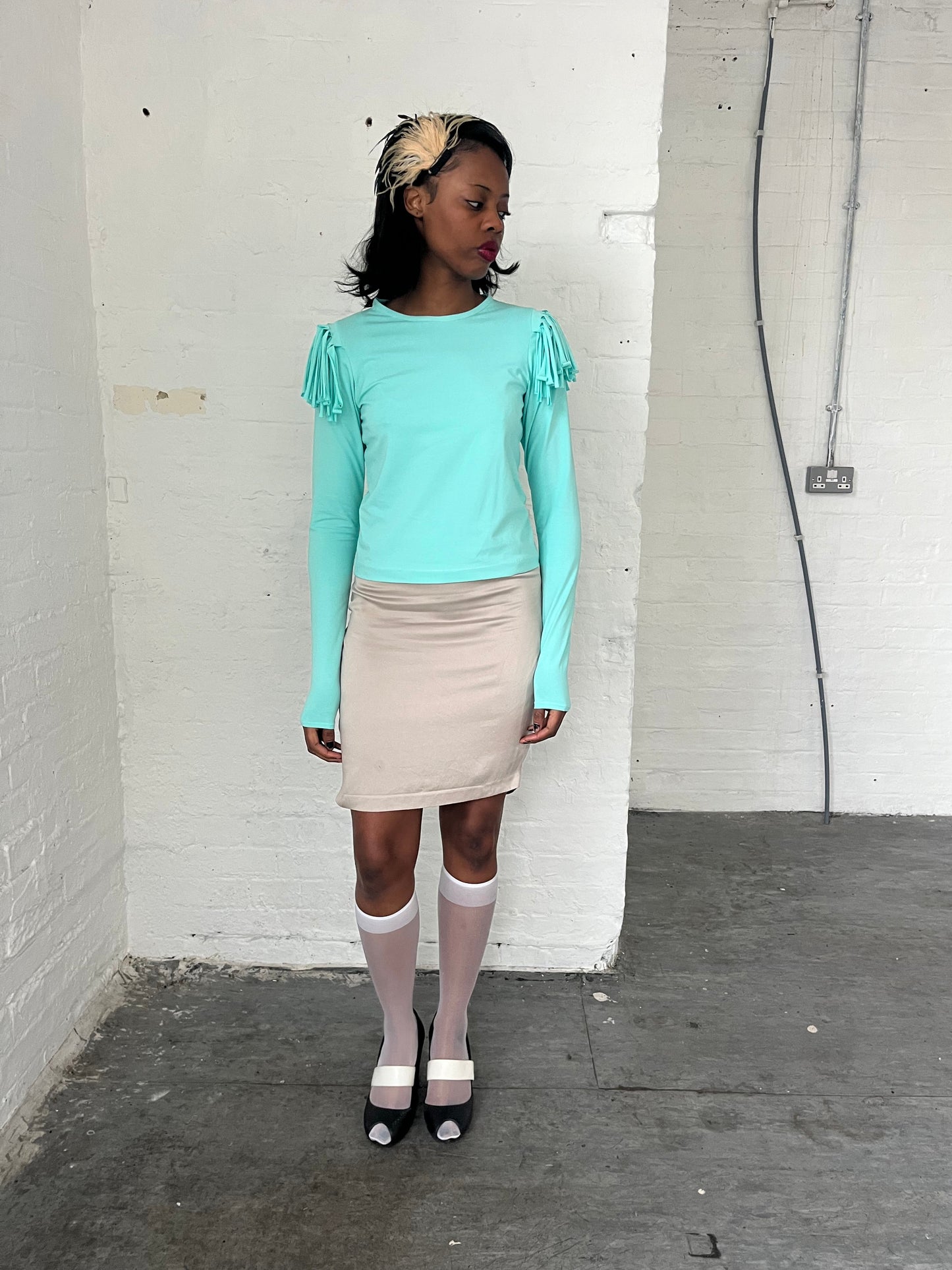 Mint Fringe Long Sleeve