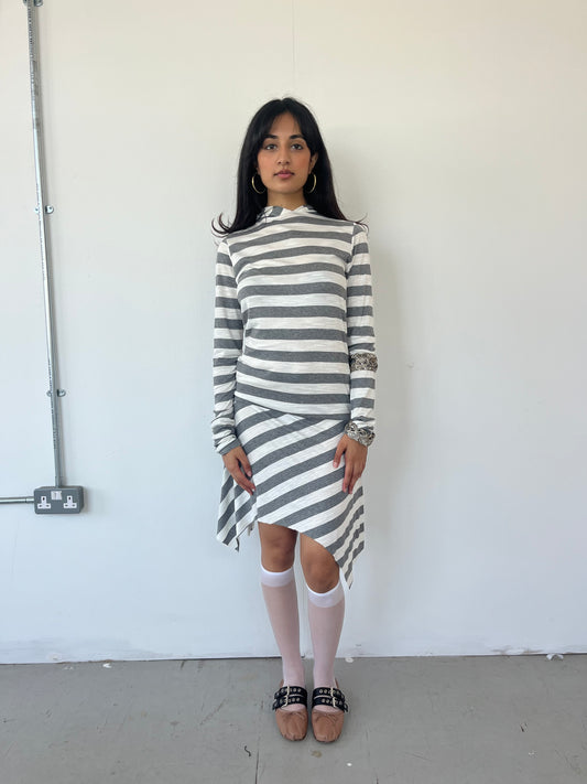 Grey Stripe Dress