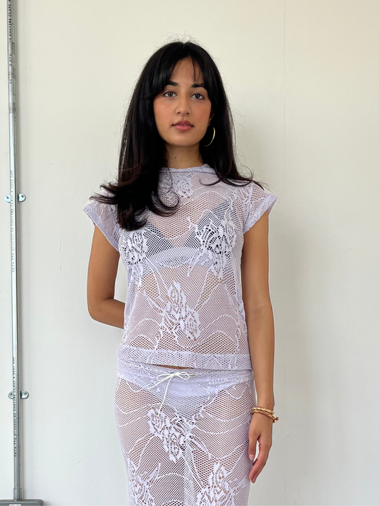 Lilac Crochet Hoodie