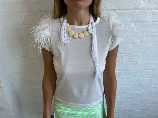 Ostrich Feather Baby Tee