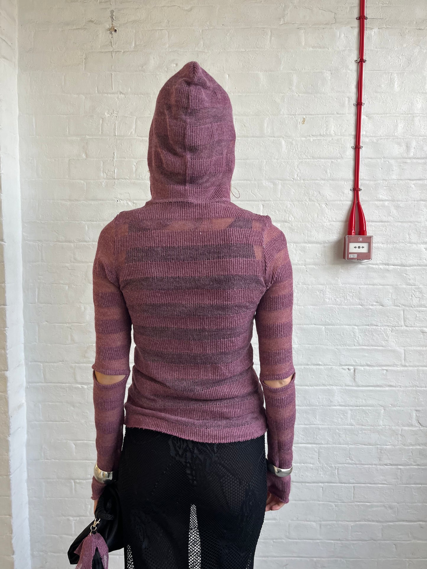 Purple Knit Hoodie