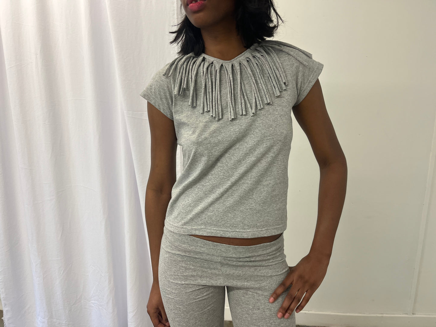 Grey Melange Short Sleeve