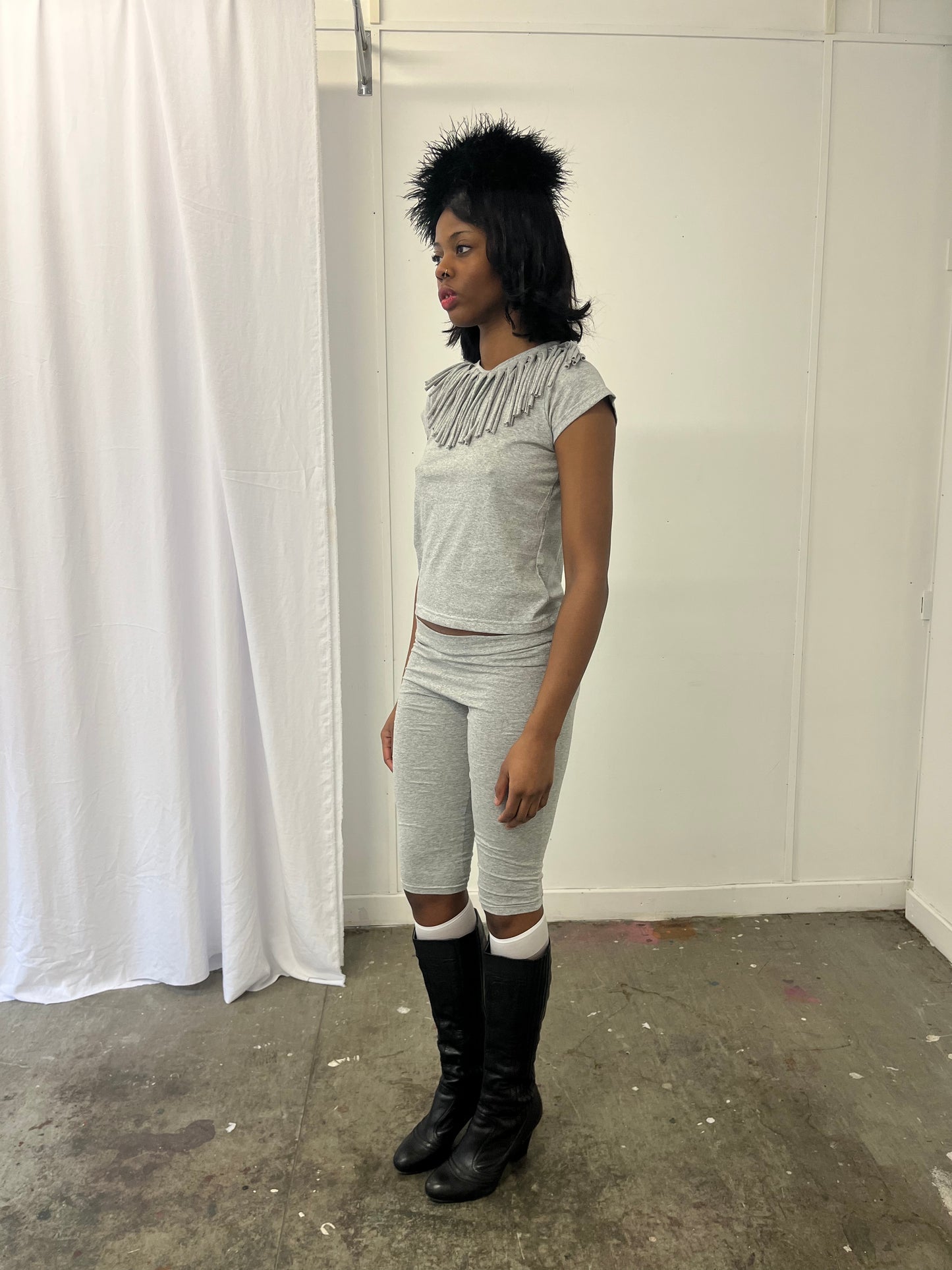 Grey Melange Short Sleeve