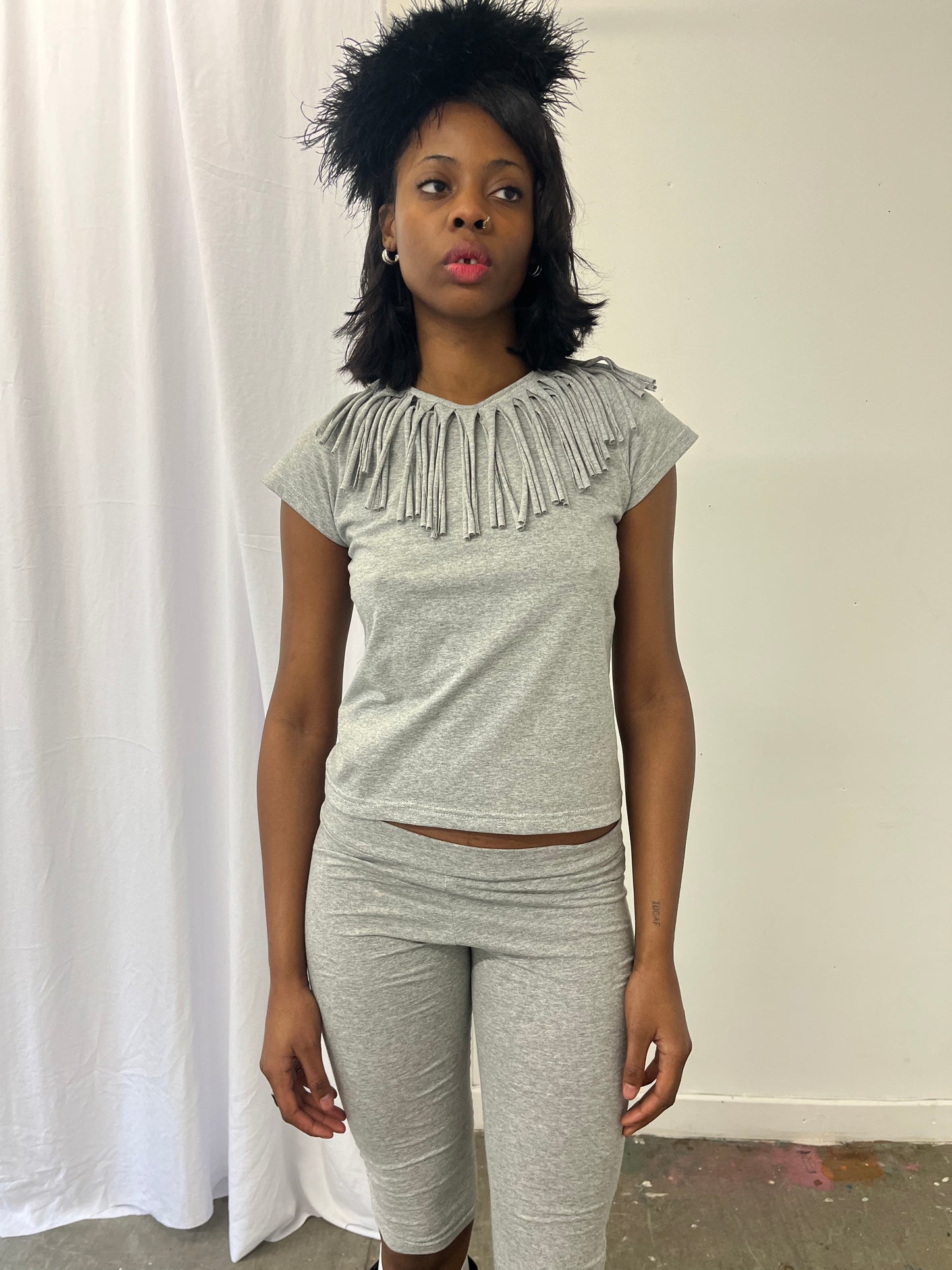 Grey Melange Short Sleeve